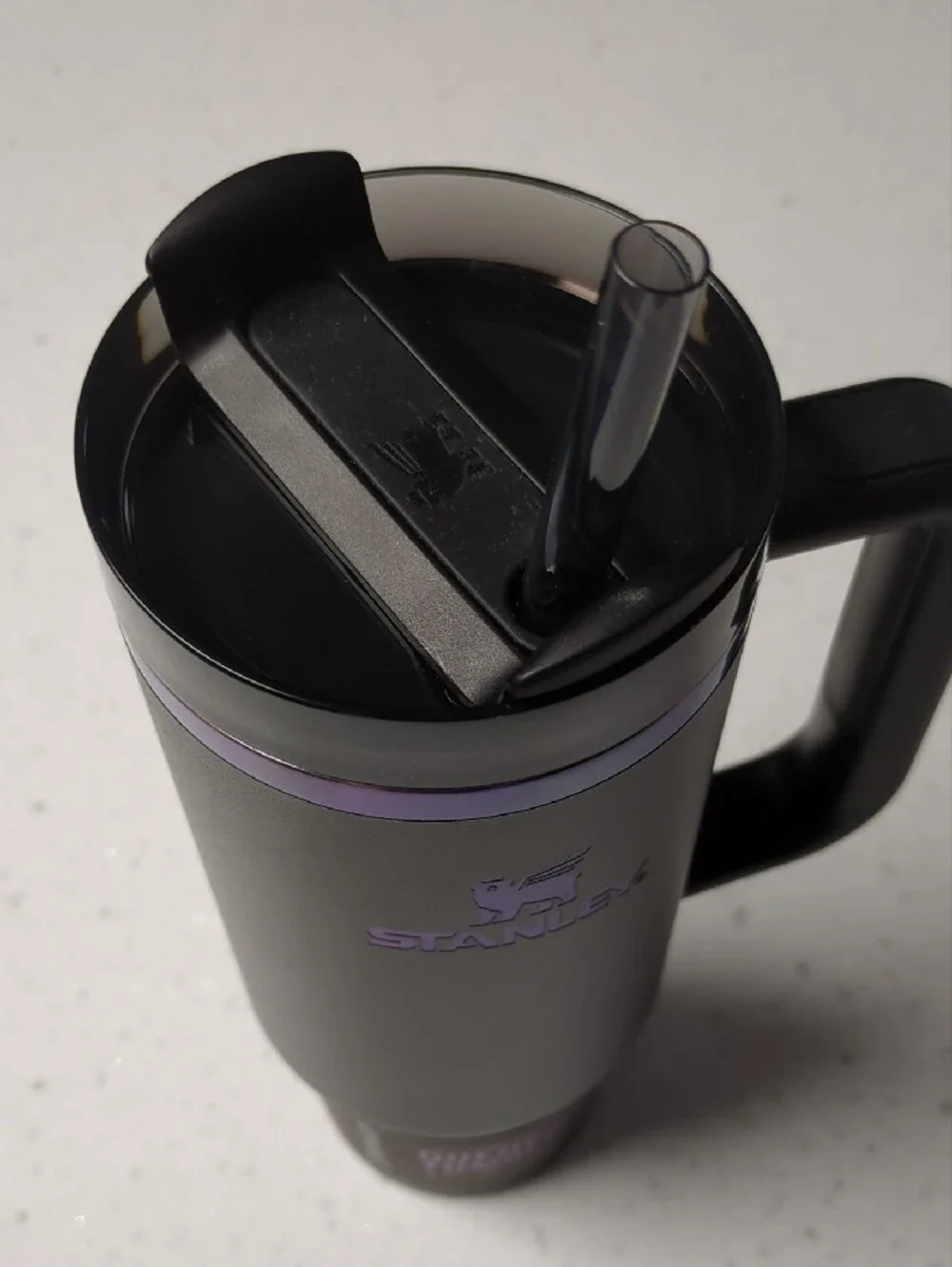 Stanley Black Chroma 30 Oz Travel Tumbler with Iridescent Purple-Blue Accents - Picture 10 of 12